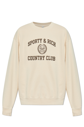 スウェット・トレーナー Sporty & Rich Racquet Club Graphic Print Sweatshirt Cream CR Sporty & Rich Sweatshirt from the Wellness Club collection